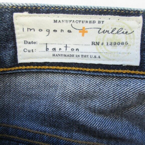 Imogene & Willie Barton Jeans Men 33X31 Blue 100% Cotton Slim Straight Denim 676 - Picture 3 of 16